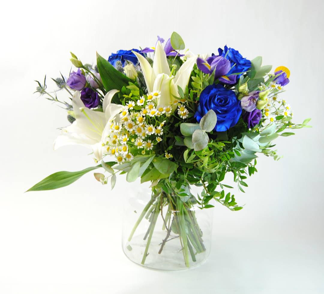 Comprar Ramo de Lirios blancos y iris