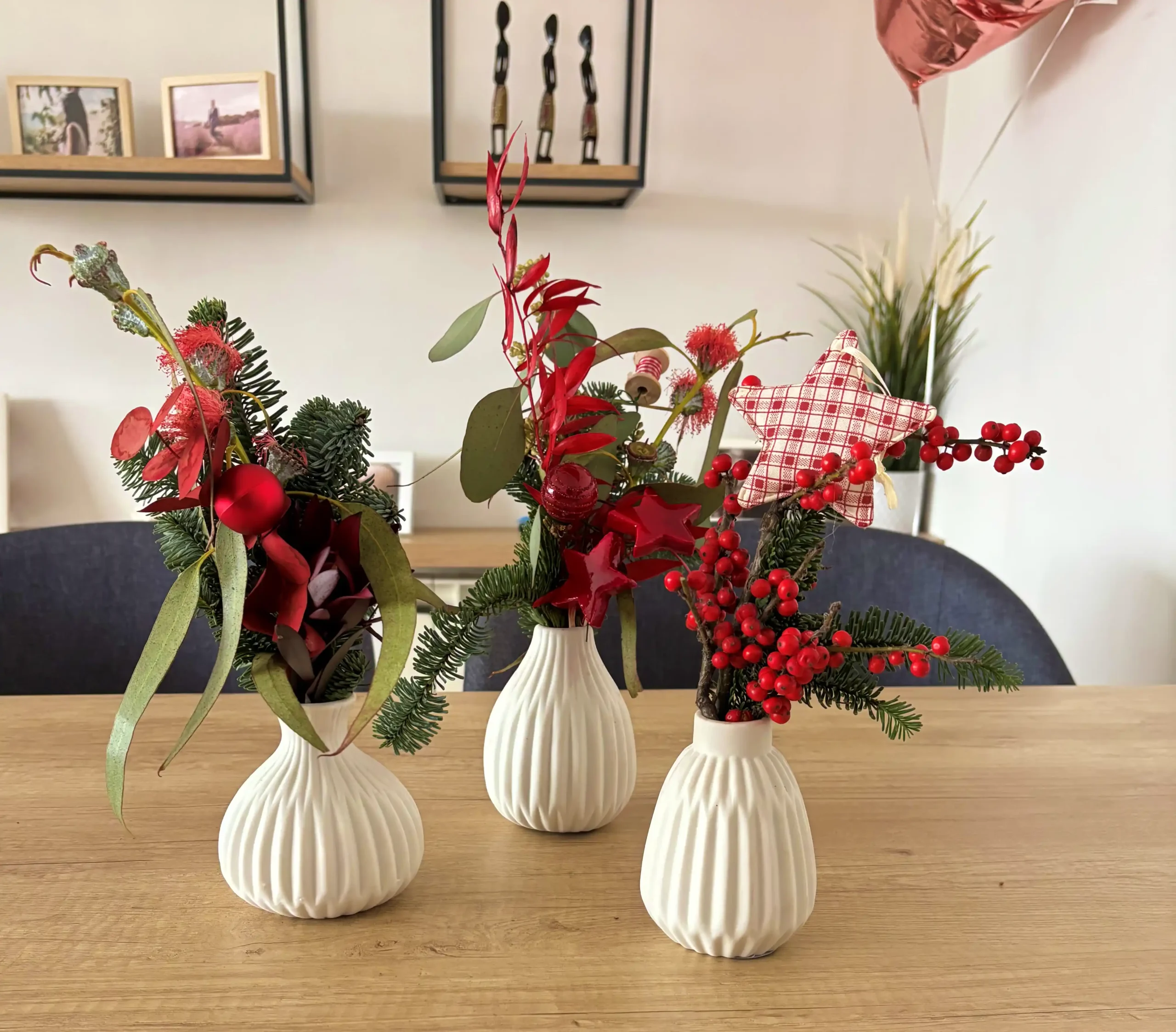 Set de 3 mini jarrones de cerámica