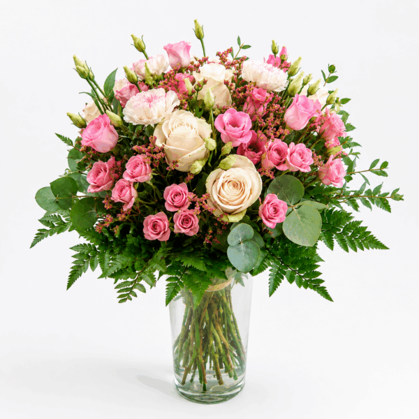Ramo Dulce Brisa con rosas y flores frescas en tonos rosados
